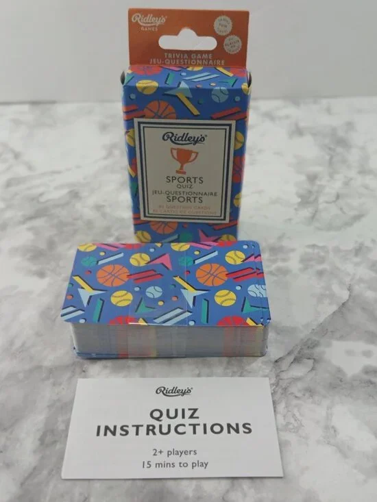 Ridley’s Sports Trivia Card Game 80 Questions Family Party Quiz Travel Game - Picture 2 of 6